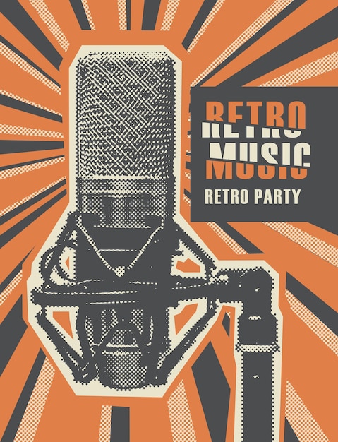 Vector poster for retro music festival