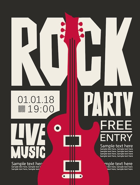 Poster for rock festival