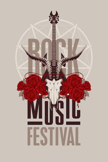 Poster per il festival di musica rock