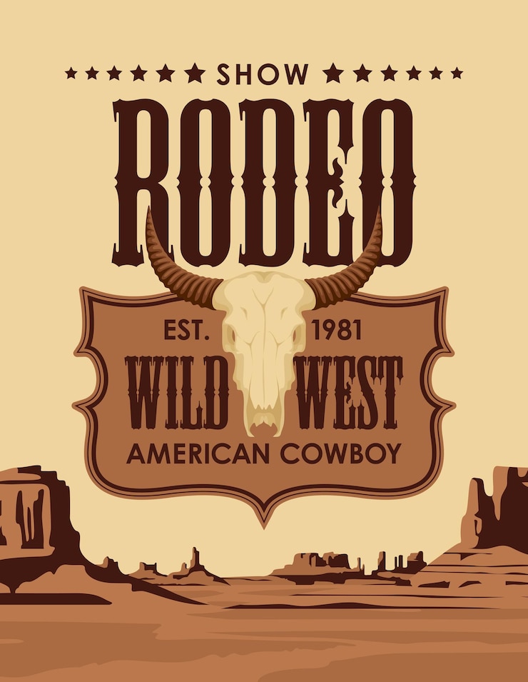 Vector poster for rodeo show