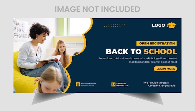 A poster for a school that says'back to school'on it