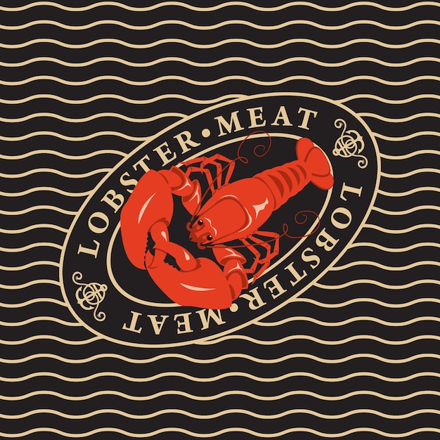 poster for seafood restaurant with lobster