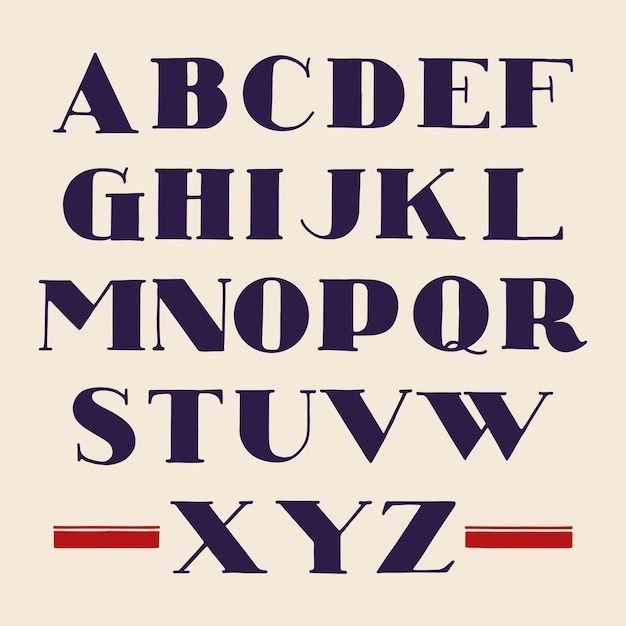 Poster serif vintage tipo di caratteri e alfabeti modelli di illustrazione vettoriale grafica