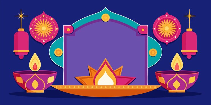 Vector a poster for the show shows a colorful scene with a gold and purple background
