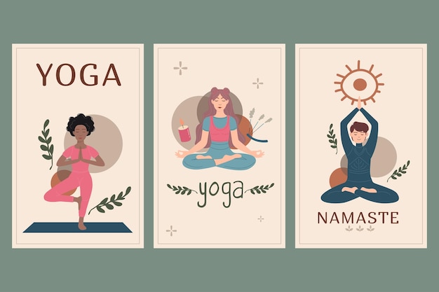 Poster sjabloon voor de Internationale Dag van Yoga