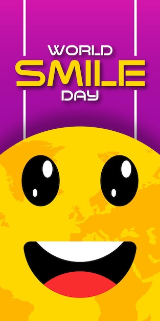 A poster for a smile day with a smiley face on it.