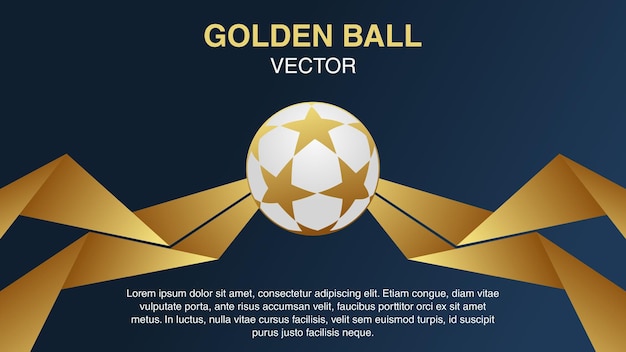 A poster for a soccer ball with golden stars.