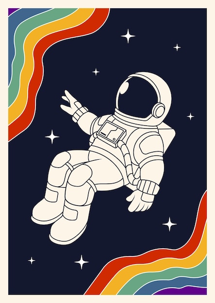 A poster for a spaceman that says astronaut.