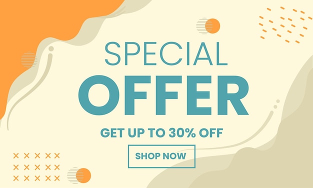 A poster for special offer that says get up to 30 off