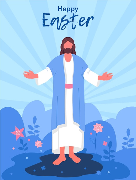 poster for the spring holiday easter letteringvector illustration