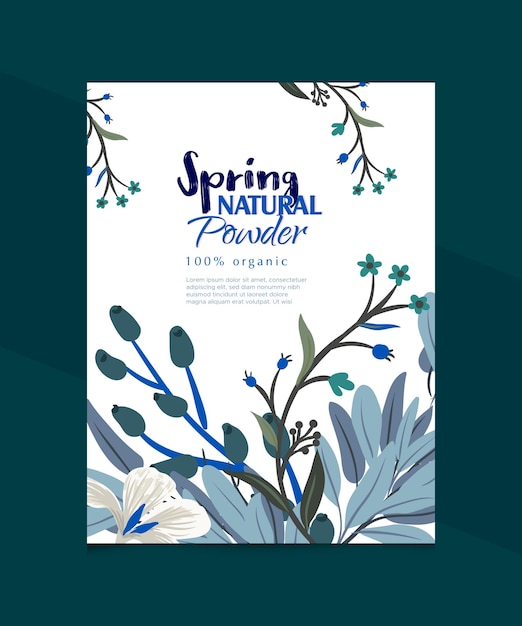 A poster for spring natural powder.