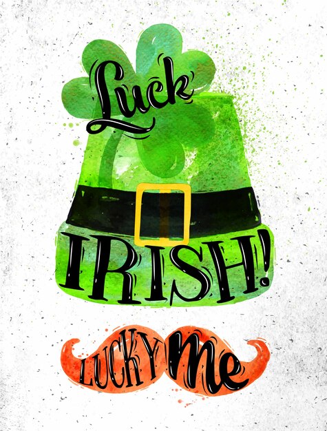 Vector poster st patrick belettering