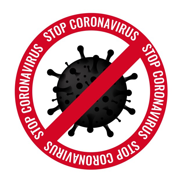 Poster stop coronavirus met tekst