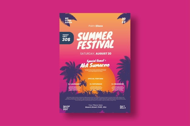 Un poster per un festival estivo.