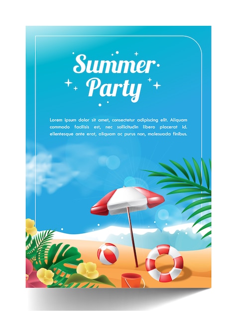 Poster summer party template