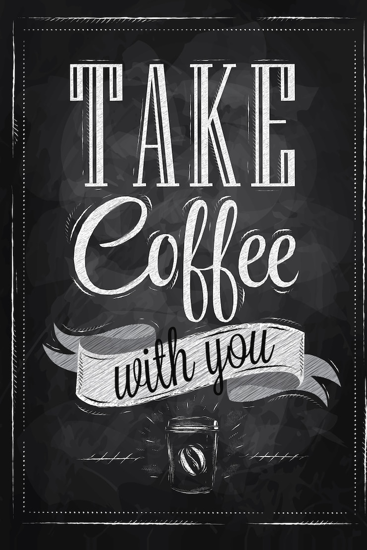 Vector poster take coffee