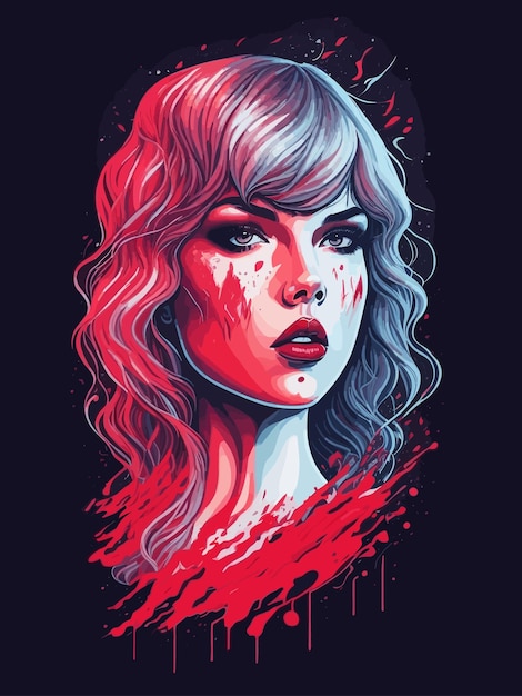 Premium Vector  A poster for taylor swift's'red 