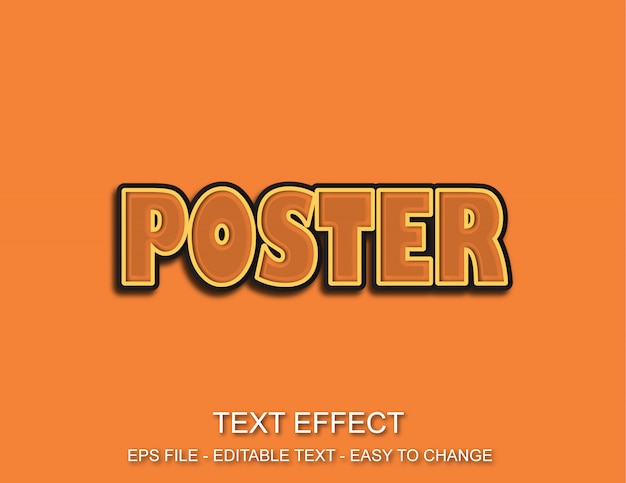 Vector poster teksteffect bewerkbaar