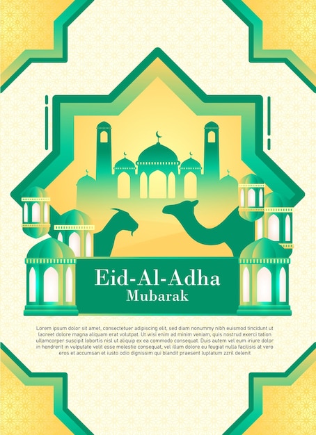 Poster template happy eid al adha