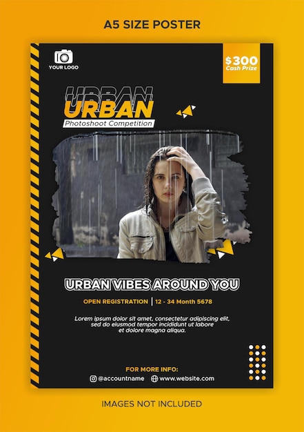 Vector poster template, urban theme