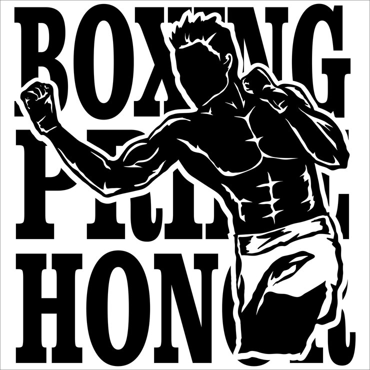 Vector a poster that says boxing match on it