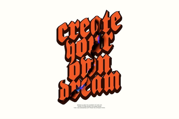 Vector a poster that says create home, print dream.