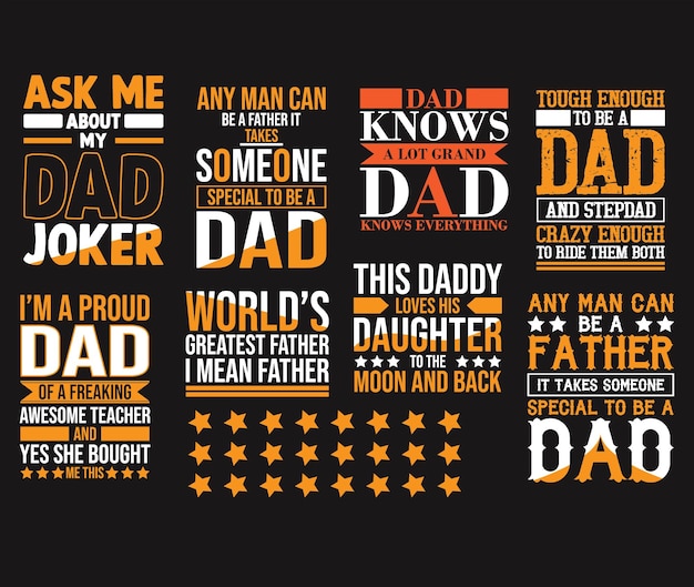 A poster that says dad on it