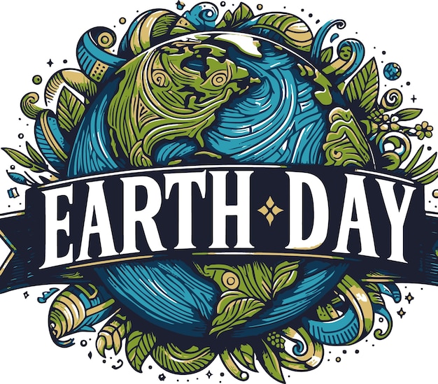 a poster that says earth day day day day