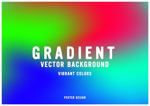 A poster that says gradient vector background with a rainbow background