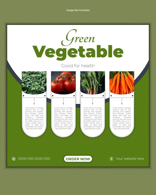 Vector a poster that says green vegetable in green