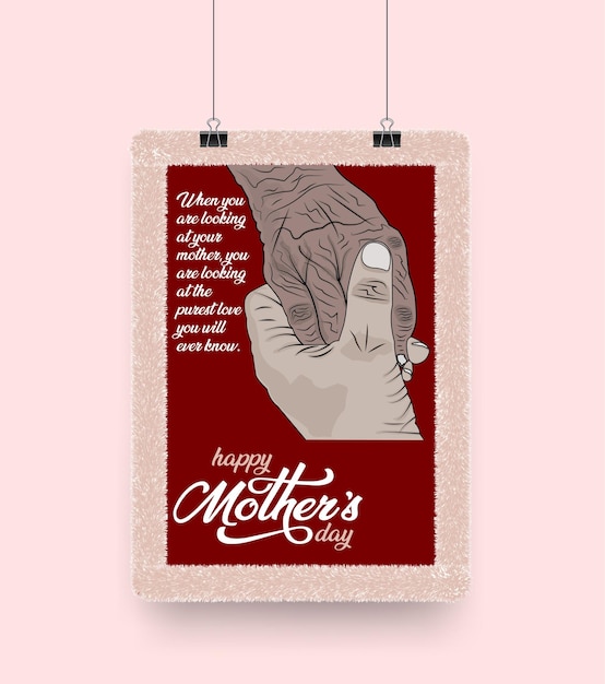 A poster that says happy mother's day on it