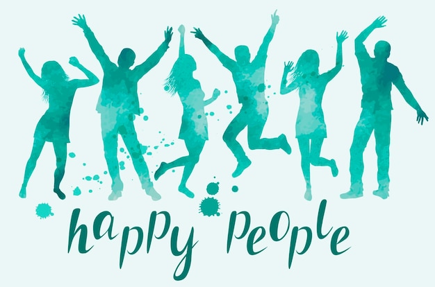 A poster that says happy people.