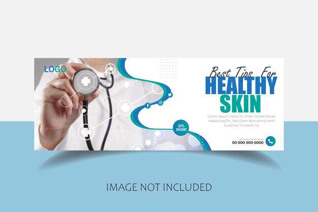 Vettore un poster che dice salute pelle pelle pelle è visualizzato