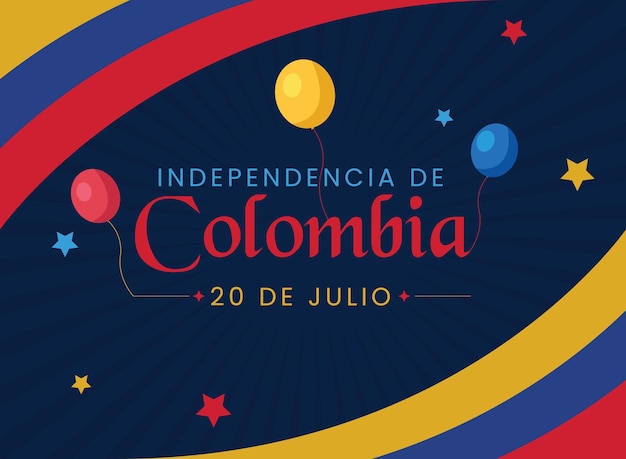 Vettore un poster con sopra la scritta independencia de colombia