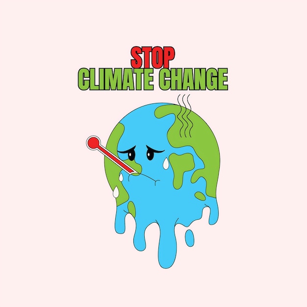 a poster that says stop climate change