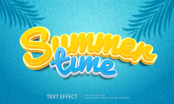 Vector a poster that says summer effect effect effect effect