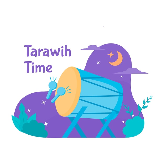 A poster that says'tarwah time'on it