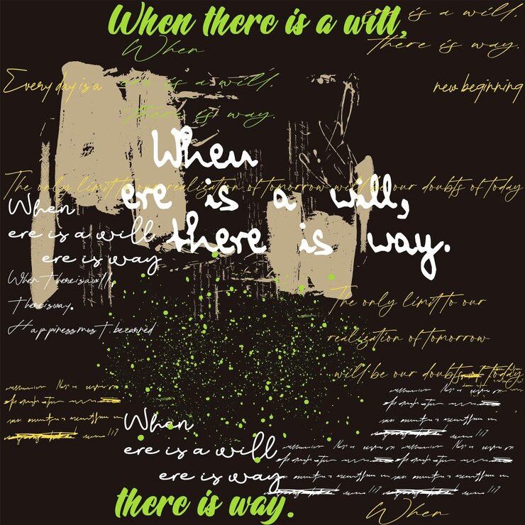 Vector a poster that says when there is a wall of writing on it