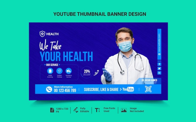 a poster that sayswe take your healthon it