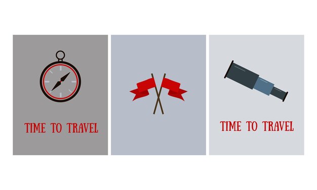 여행하는 시간을 위한 포스터.