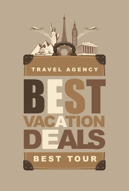 Vector poster for travel agency