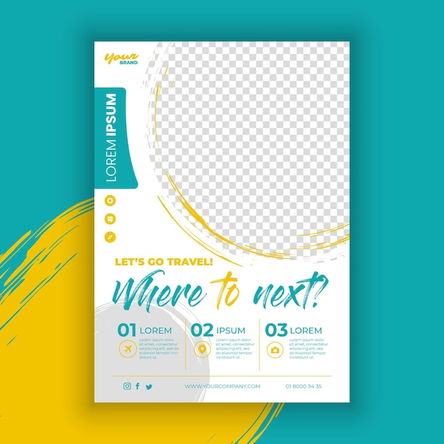 a poster for a travel company that says let's go travel where to next.