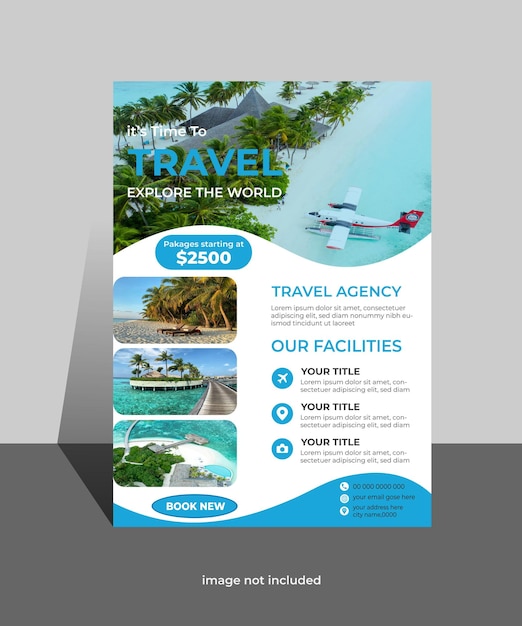 a poster for travel the world has a picture of a plane on it