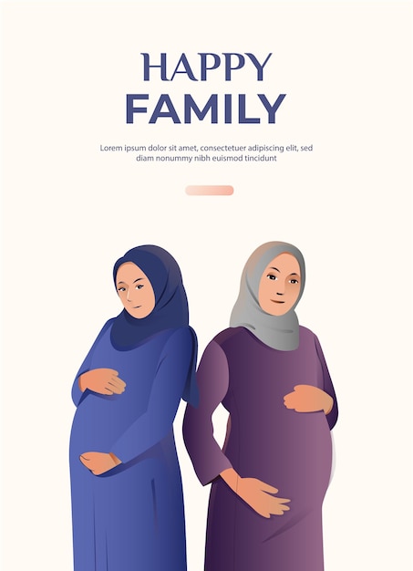 poster of two pregnant muslim woman