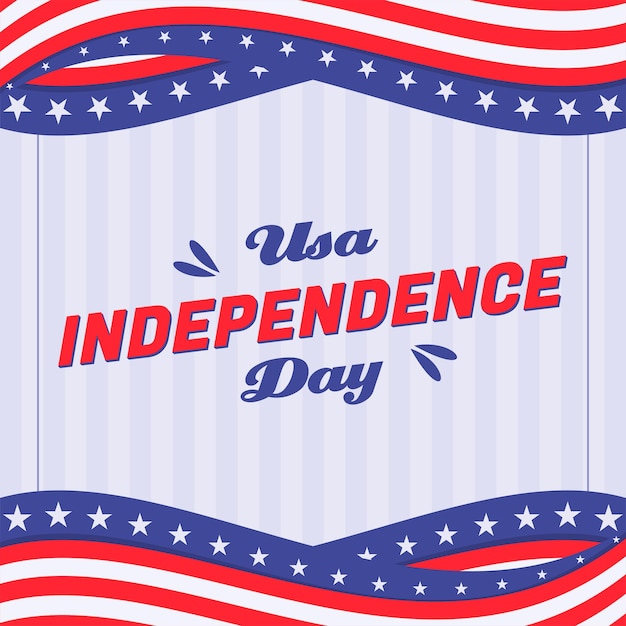 a poster for us federal holiday with a blue and red striped background