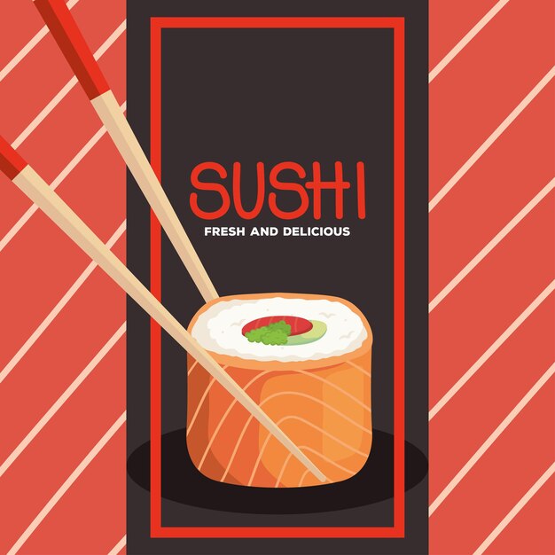 Poster van heerlijke sushi