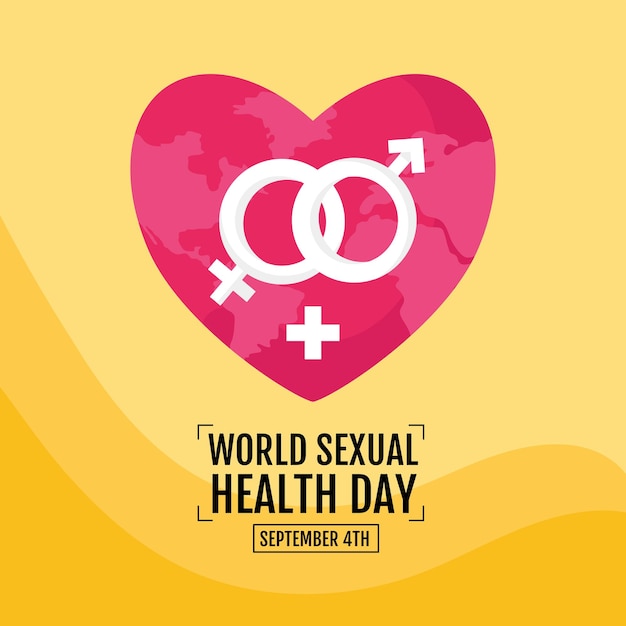 Vector poster van wereld seksuele gezondheidsdag