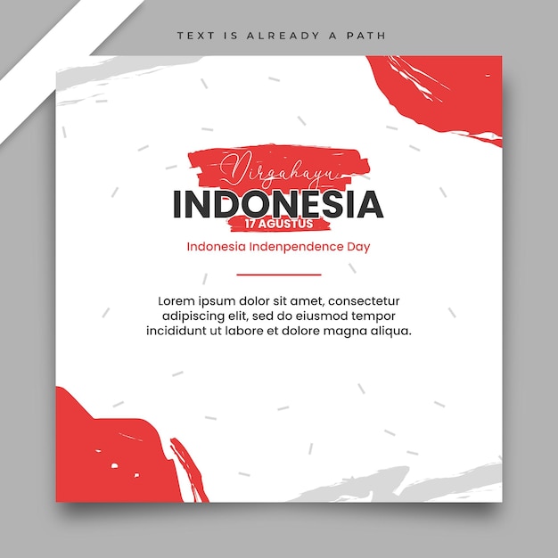 Poster vector indonesië onafhankelijkheidsdag