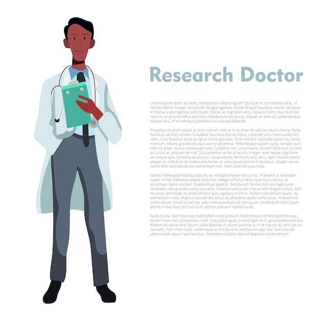 Vector a poster vector for research doctor that says research doctor