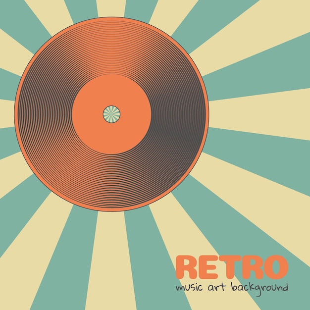 비닐 플레이어 레코드 음악 레이블 로고의 포스터